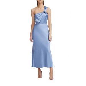Significant Other Macy One-Shoulder Satin Bridesmaid Dress Size 4